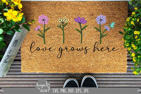 Love grows here svg, Farmhouse SVG SVG Designs by Jolein 