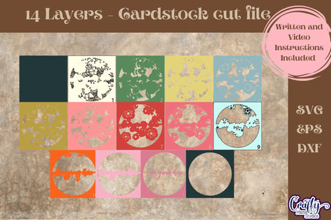 Love Grows Here Svg Shadow Box, Spring Flowers Floral File SVG Crafty Mama Studios 