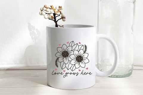 Love Grows Here SVG Valentine's Day SVG Cut File SVG zoellartz 