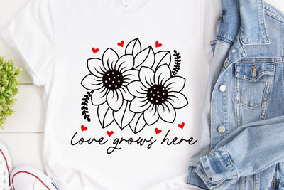 Love Grows Here SVG Valentine's Day SVG Cut File SVG zoellartz 