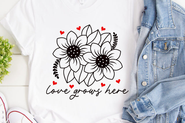 Love Grows Here SVG Valentine's Day SVG Cut File SVG zoellartz 