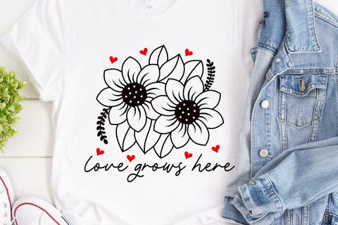 Love Grows Here SVG Valentine's Day SVG Cut File SVG zoellartz 
