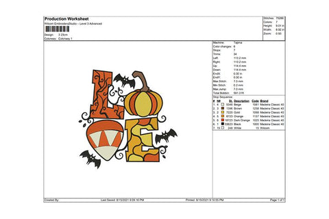 Love Halloween, Halloween Gift Ideas, Halloween Embroidery Embroidery/Applique DESIGNS SVG Digital Designer 