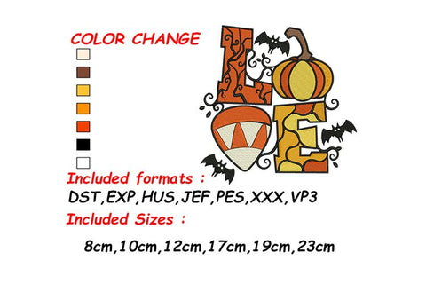 Love Halloween, Halloween Gift Ideas, Halloween Embroidery Embroidery/Applique DESIGNS SVG Digital Designer 