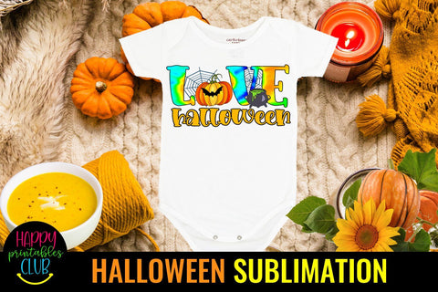 Love Halloween -Halloween Love Sublimation-Halloween PNG Sublimation Happy Printables Club 