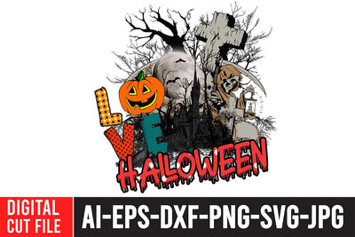 Love Halloween Sublimation Design Sublimation BlackCatsMedia 