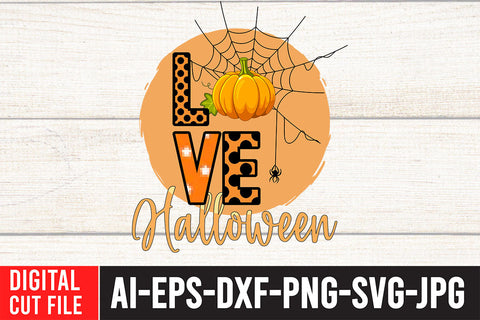 Love Halloween Sublimation Design Sublimation BlackCatsMedia 