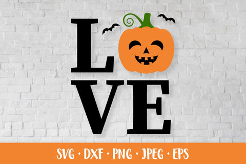 Love Halloween SVG. Pumpkin face. Smiling Jack-o-Lantern SVG LaBelezoka 