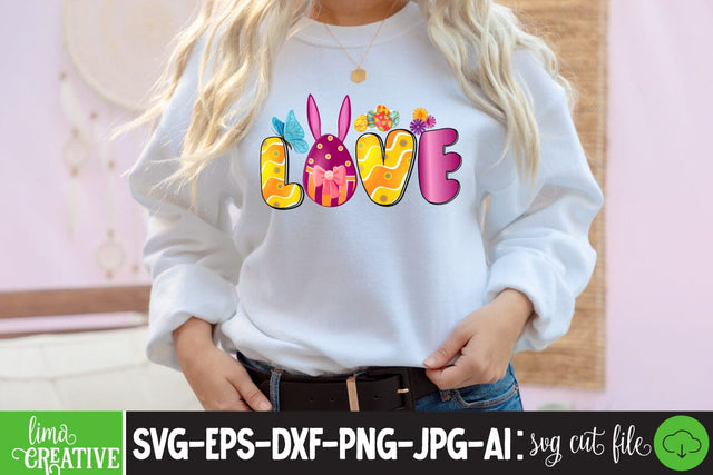 Love ,Happy Easter Day Sublimation PNG SVG Insomnia Std 