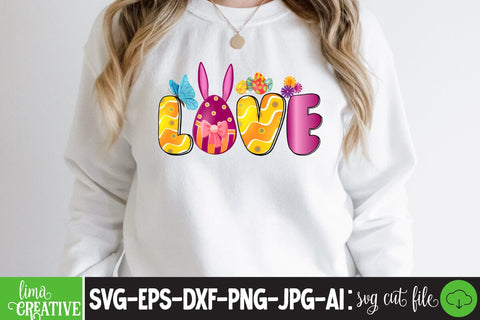 Love ,Happy Easter Day Sublimation PNG SVG Insomnia Std 