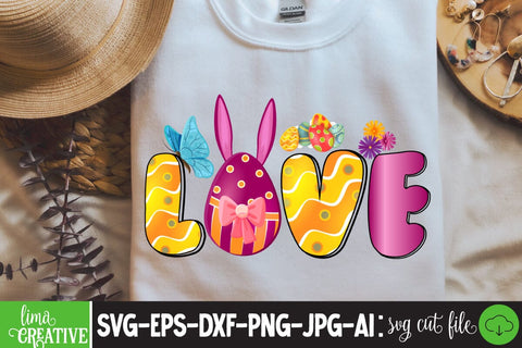 Love ,Happy Easter Day Sublimation PNG SVG Insomnia Std 