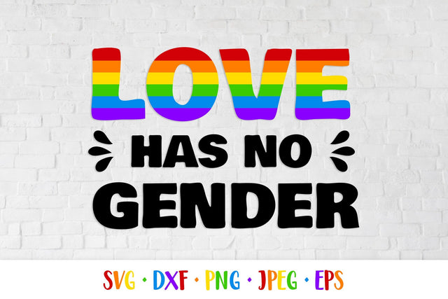 Love has no gender SVG. LGBTQ pride month quote SVG LaBelezoka 