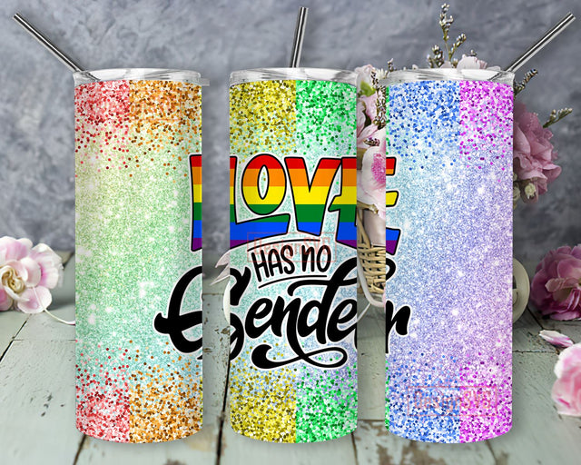 Love Has No Gender Tumbler, 20oz Skinny Tumbler Sublimation Designs Tumbler for Straight and Tapered PNG File Digital Download, Sublimation Design Tumbler Sublimation DesignSVG 