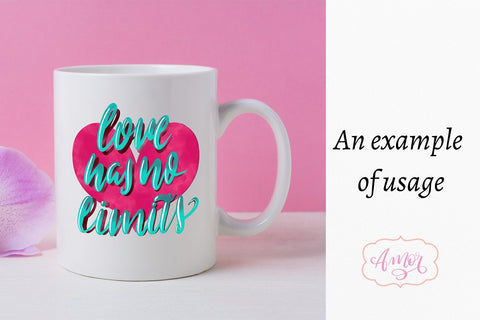 Love has no limits sublimation design, valentines design Sublimation Amorclipart 