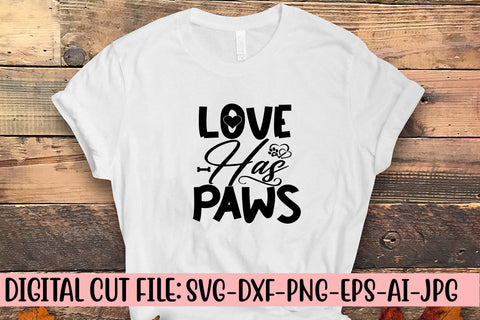 Love Has Paws SVG Cut File SVG Syaman 