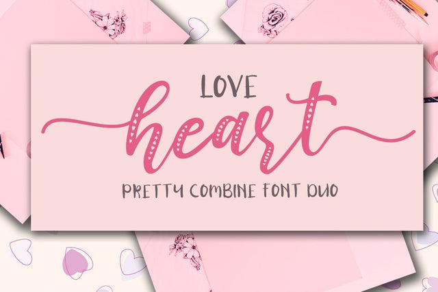 Love Heart / Beauty Combo Font Haksen 