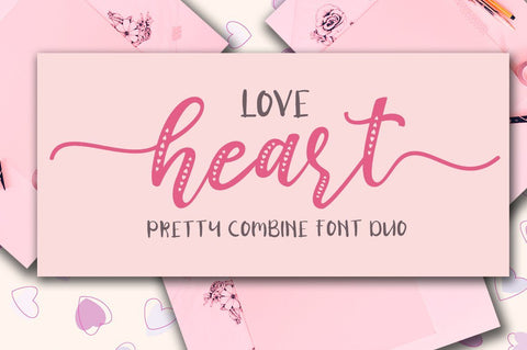 Love Heart / Beauty Combo Font Haksen 