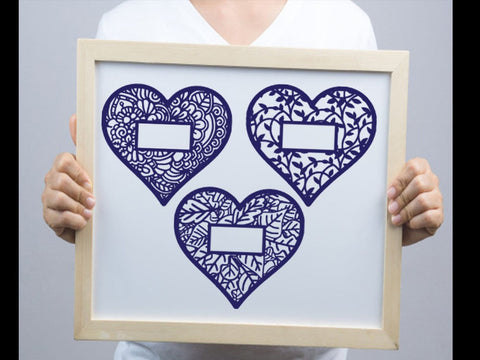Love Heart Flower Paper cut SVG Johan Ru designs 