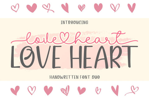Love Heart Font Duo Font Rotterlab studio 
