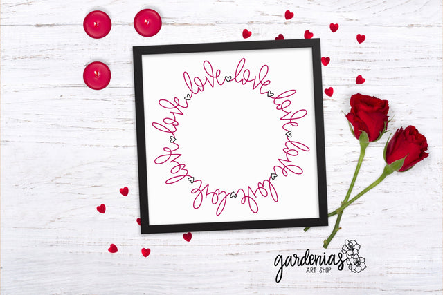 Love Heart Frame SVG Gardenias Art Shop 