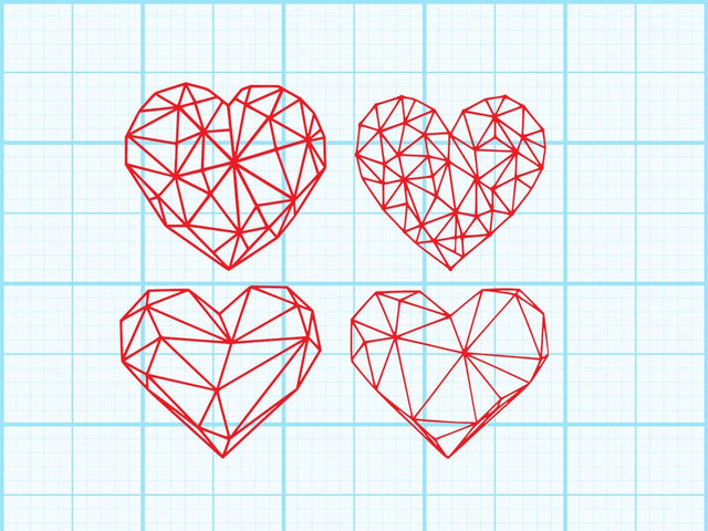 Love Heart Geomatical Print SVG Johan Ru designs 