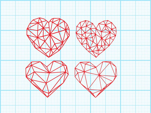 Love Heart Geomatical Print SVG Johan Ru designs 