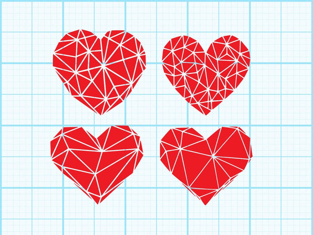 Love Heart Geomatical Print SVG Johan Ru designs 