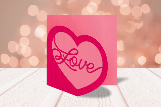 Love Heart Layered Papercut Card SVG SVG Risa Rocks It 