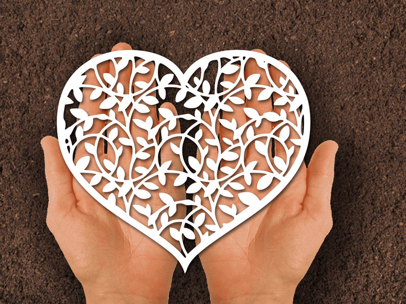 Love Heart Leaf Paper cut SVG Johan Ru designs 