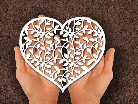 Love Heart Leaf Paper cut SVG Johan Ru designs 