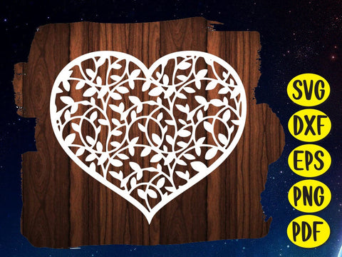Love Heart Leaf Paper cut SVG Johan Ru designs 