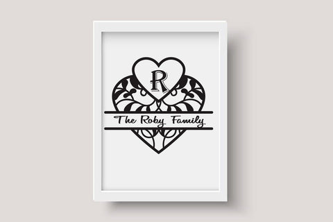 Love, heart split monogram, valentine SVG dadan_pm 