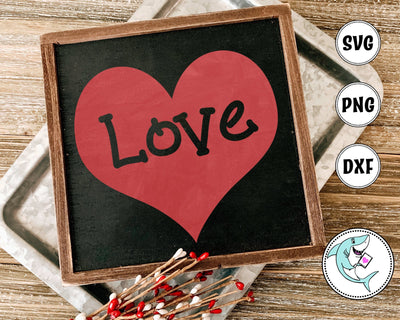 Love Heart SVG Design Shark 