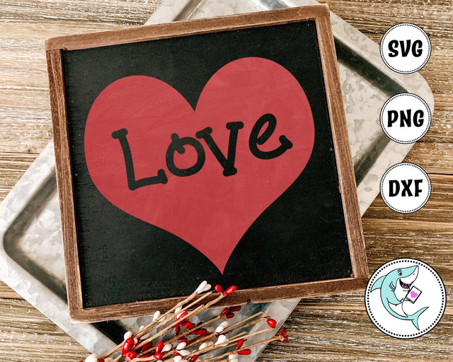 Love Heart SVG Design Shark 