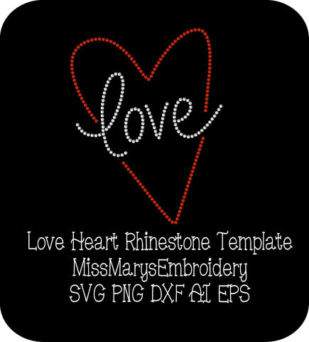 Love Heart SVG MissMarysEmbroidery 