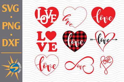Love Heart SVG, PNG, DXF Digital Files Include SVG SVGStoreShop 