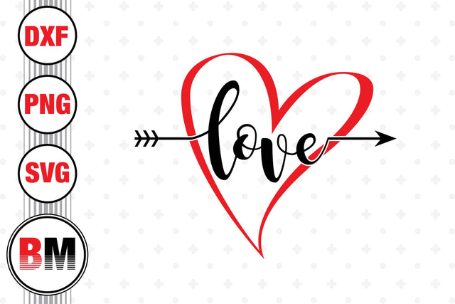 Love Heart SVG, PNG, DXF Files SVG BMDesign 