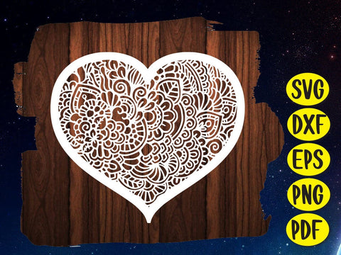 Love heart swirl Paper cut SVG Johan Ru designs 