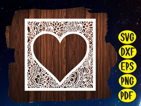 Love heart swirl Paper cut SVG Johan Ru designs 