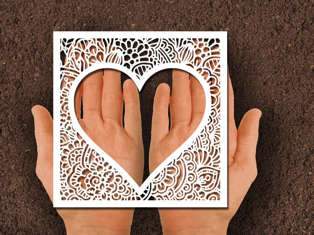 Love heart swirl Paper cut SVG Johan Ru designs 