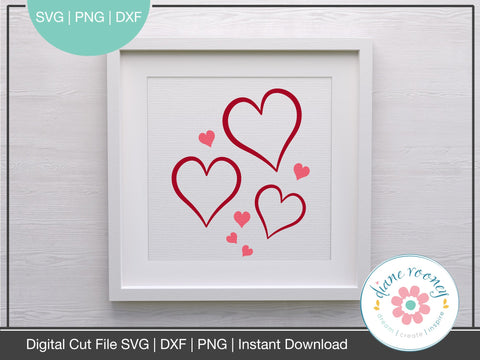 Love Hearts Confetti Valentines svg png dxf SVG Diane Rooney 