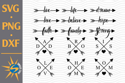 Love, Home, Family Arrow and More SVG, PNG, DXF Digital Files Include SVG SVGStoreShop 