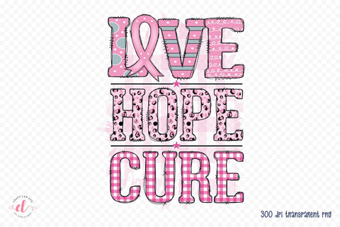 Love Hope Cure | Breast Cancer Sublimation Sublimation CraftLabSVG 