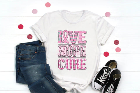 Love Hope Cure | Breast Cancer Sublimation Sublimation CraftLabSVG 