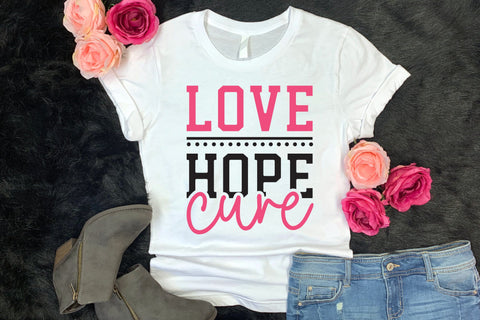 Love Hope Cure, Breast Cancer SVG Cut File SVG CraftLabSVG 