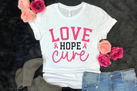 Love Hope Cure, Breast Cancer SVG Design SVG CraftLabSVG 