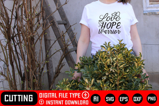 Love Hope Warrior SVG CraftlabSvg29 