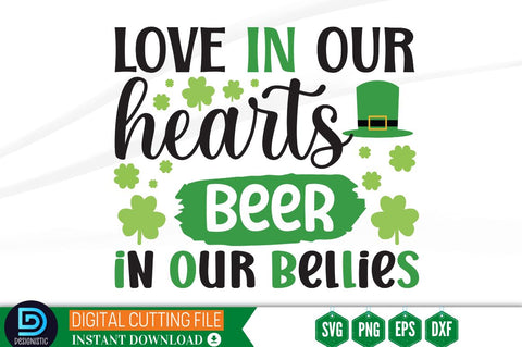 Love in our hearts beer in our bellies SVG SVG DESIGNISTIC 