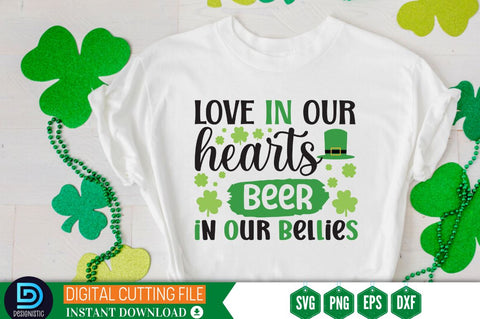 Love in our hearts beer in our bellies SVG SVG DESIGNISTIC 