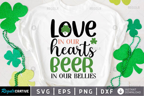 Love in our hearts beer in our bellies SVG SVG Regulrcrative 